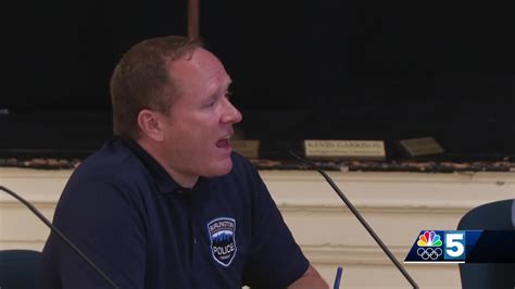 Burlington's police chief goes over August 2024 report, discussing .